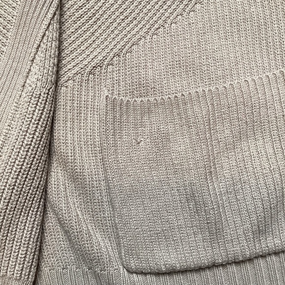 lululemon cotton knit textured wrap cardigan trench tan beige pima wool 6 small - Picture 11 of 11
